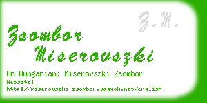 zsombor miserovszki business card